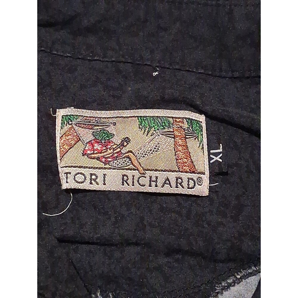Tori Richard Shirt Mens Large Hawaiian Parrot Floral Rayon Made In USA Duel Side - Picture 2 of 5